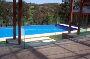 China 15mm Curved Toughened Glass Pool Fencing , Safety Decorative Pool Fencing wholesale