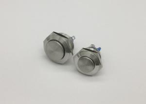 China Silver PBT 19mm 1no1nc Anti Vandal Push Button Switch wholesale