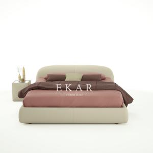 China Linen Fabric Pictures of Wood Double Bed Room Furniture wholesale
