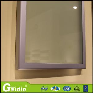 China anodized wooodgrain glass insert kitchen cabinet aluminum door frame wholesale