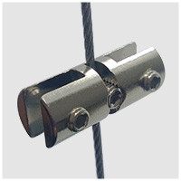 Duplex Wire Rope Clips Lighting Suspension System Hanging Kit Wire Rope Cable Gripper