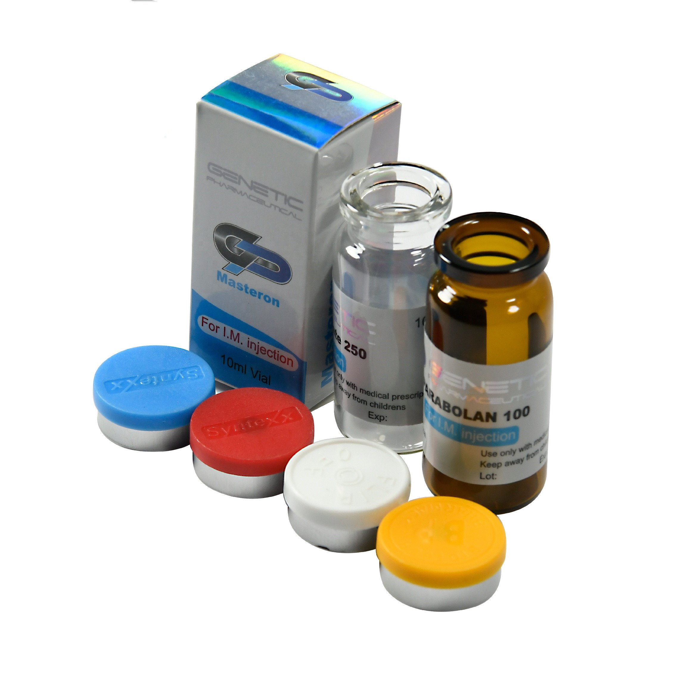Anti Fake 30x30x50mm 10ml Vial Boxes With Gold Foil Printing