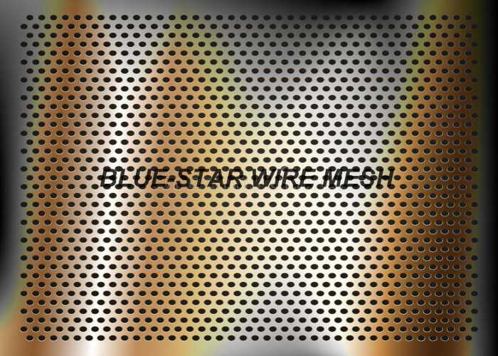 Gold Decorative Brass Perforated Metal Sheet With Holes Anti - Corrosion