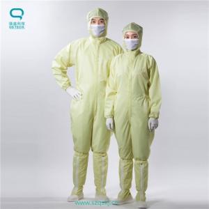 China Yellow Anti Static ESD Coat Polyester Filament With Conductive Fiber wholesale