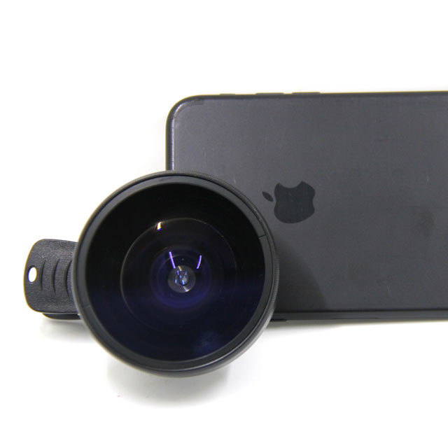 Professional 0.25X Fisheye Phone Camera Lens Aluminum Optical Glass Material
