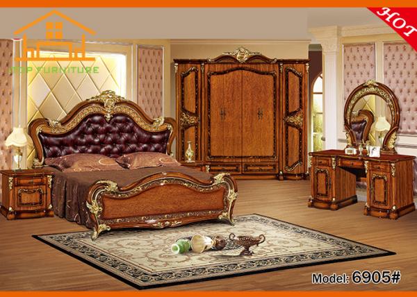 leather antique home furniture german classic multifunctional bedroom furniture