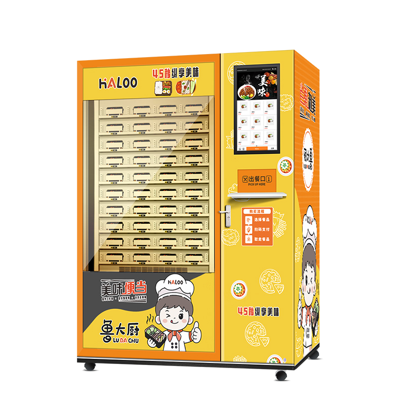 GYM Healthy Food Nutritious diet Vending Machine Semi-Automatic Customized Hot Food Vending Machine With 3 Microwave