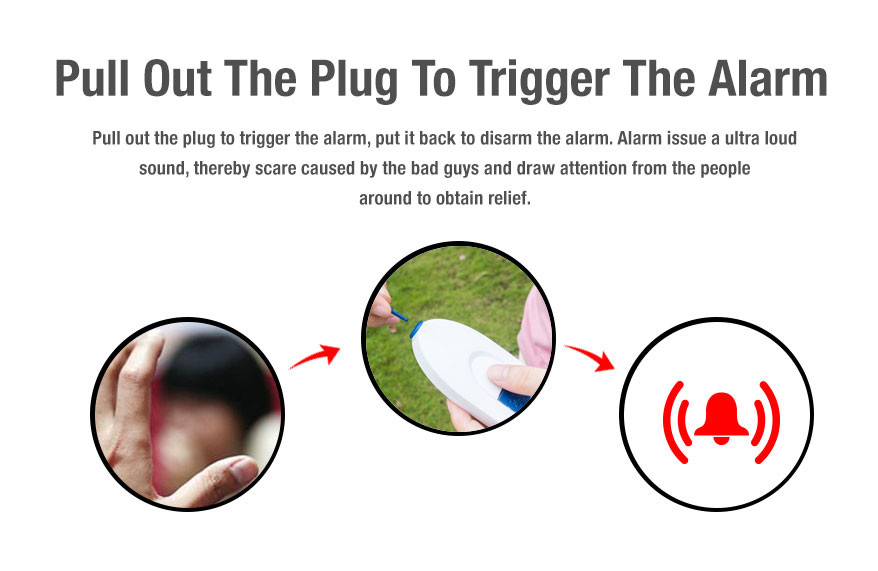 Portable Personal Self Defense Siren Security Alarm For Emergency Situation-PA48