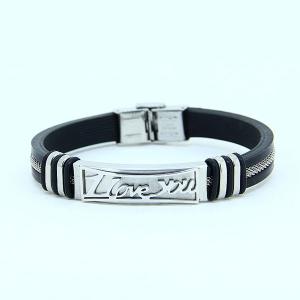 China Factory Direct Stainless Steel High Quality Silicone Bracelet Bangle LBI33 wholesale