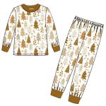 Christmas infant baby romper bodysuit tree printing baby clothes christmas set