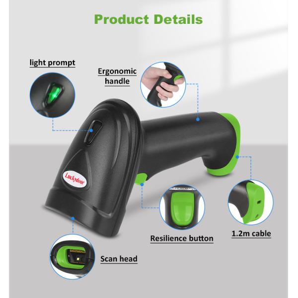 Low Price Scanners From Luckydoor Factory Qr Code Reader Wireless+BT Use with Thermal Printer
