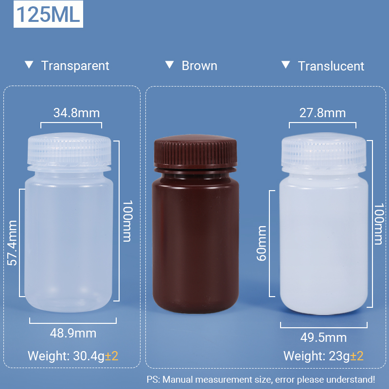 15ml UMETASS PP Leakproof Transparent Brown Plastic Reagent Bottle Customized