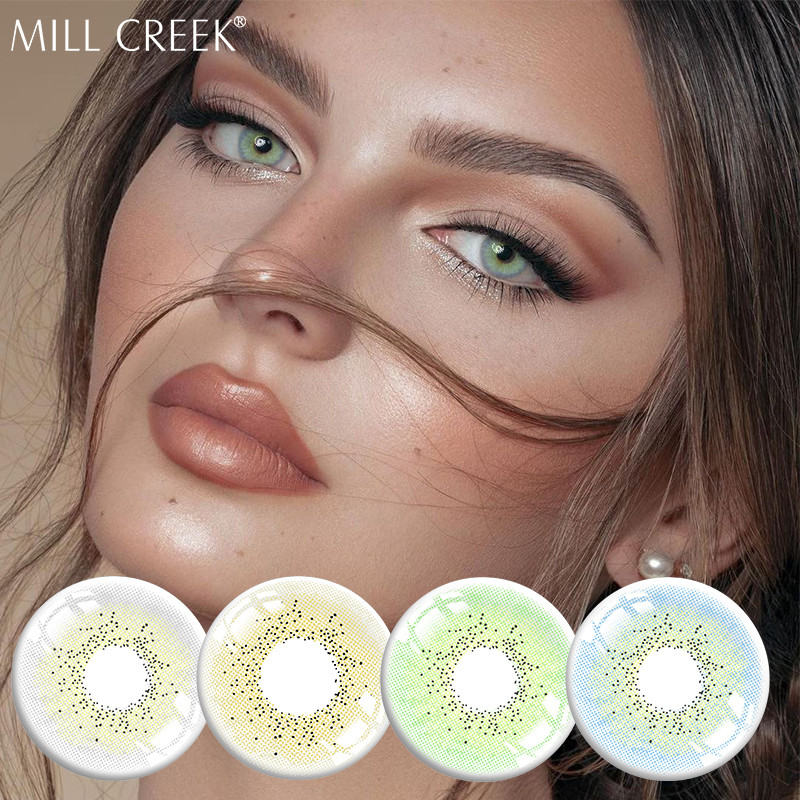 14.2mm Disposable 12 Monthly Colored Contacts Lens Green Grey Brown Blue