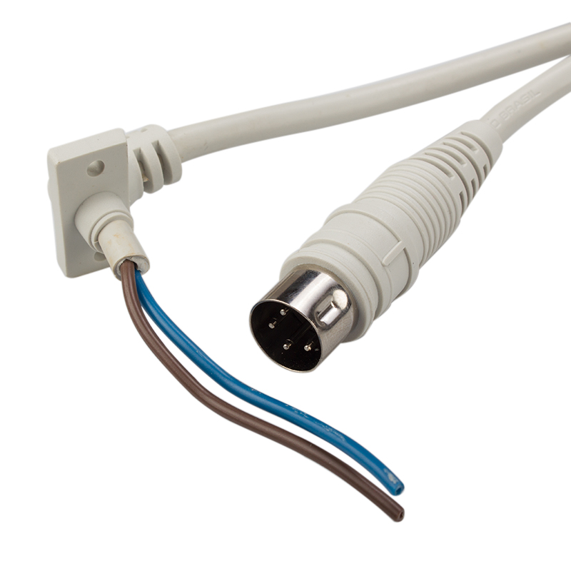 Reach/ROHS Din Connector Male 4PIN To 2PIN Cable-Tail White Motor Cable Power Cord To Power the Medical Equipment TMCABLE020070