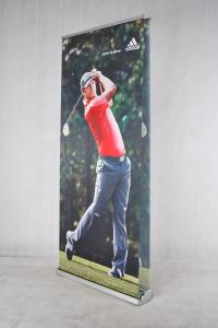China Roll Up Retractable Signs Banners , 85 * 200 Cm Retractable Advertising Banners wholesale