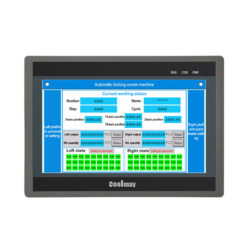 Coolmay 10.1 Inch TFT HMI PLC Ethernet Port 128MB RAM PLC HMI All In One Controller Panel