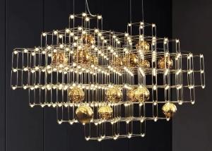 China Modern wedding luxury hanging ball light with crystal chandelier wholesale