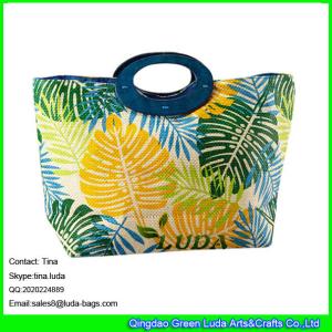 China LUDA lady straw handbags fashion paper straw tote bag wholesale