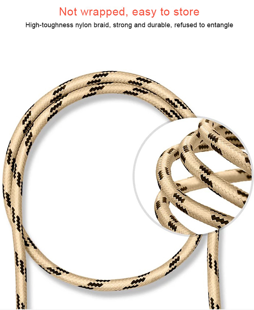 1m 3ft Fast Charging Micro USB Data Cable Nylon Braided Data Sync