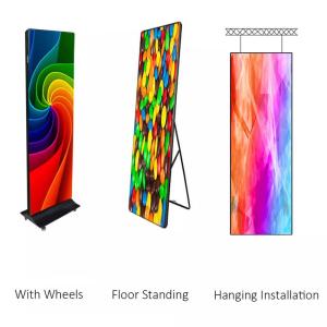 China Signage Customized Led Display Poster Floor Standing P2 1920mmx640mm wholesale