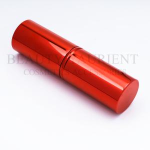 China Red Aluminium Tube Retractable Travel Makeup Brush 11cm For Base Makeup wholesale