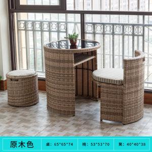 China Eco Three Piece Rattan Furniture Waterproof Outdoor Dining Table And Chairs wholesale