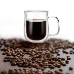 Amazon top seller High quality Borsilicate double wall Heat Resistant Hot Coffee