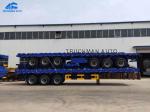T700 Steel 40 Ton 3 Axle Flatbed Container Trailer