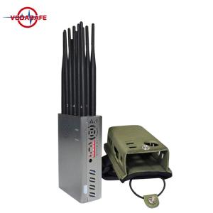 China 12W 10000mAh Portable Signal Jammer Blocker Nylon Case 2.5dbi For 5G 4G 3G wholesale