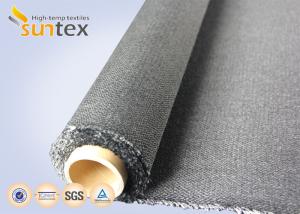 China Black 30oz Twill Fire Resistant Fiberglass Fabric For Welding Curtain Cloth wholesale