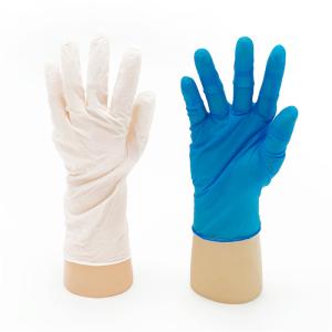 China Medium Disposable Blue Nitrile Gloves Powder Free wholesale