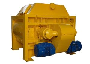 China Towable Double Shaft Concrete Mixer Machine , 1000L Automatic Stone Cement Mixer wholesale