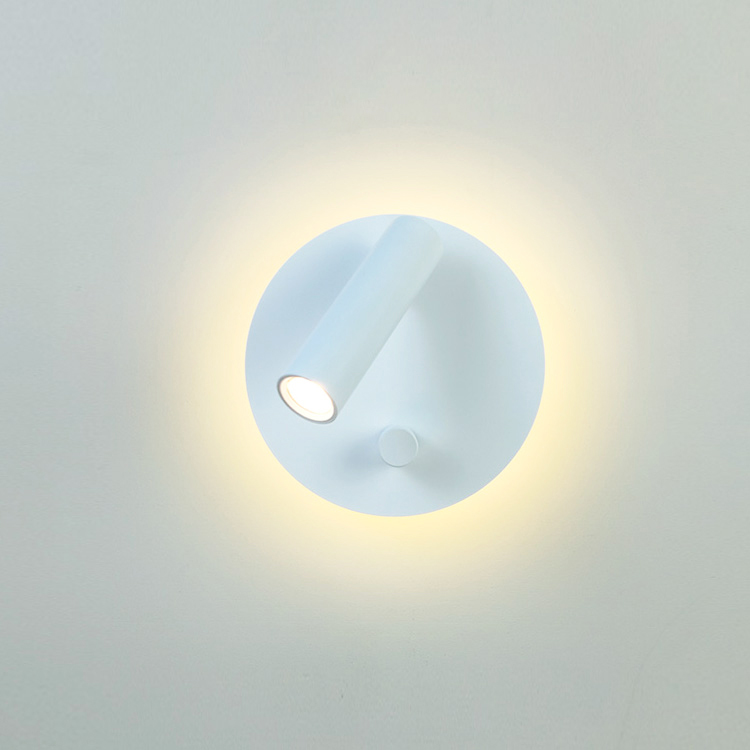 Manufacturer Creative rotating wall lamp bedside wall light bedroom hotel with switch spotlight reading lamps