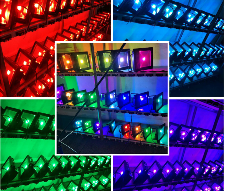 Durable Outdoor LED Flood Lights Waterproof , RGB 12v Outside Security Lights
