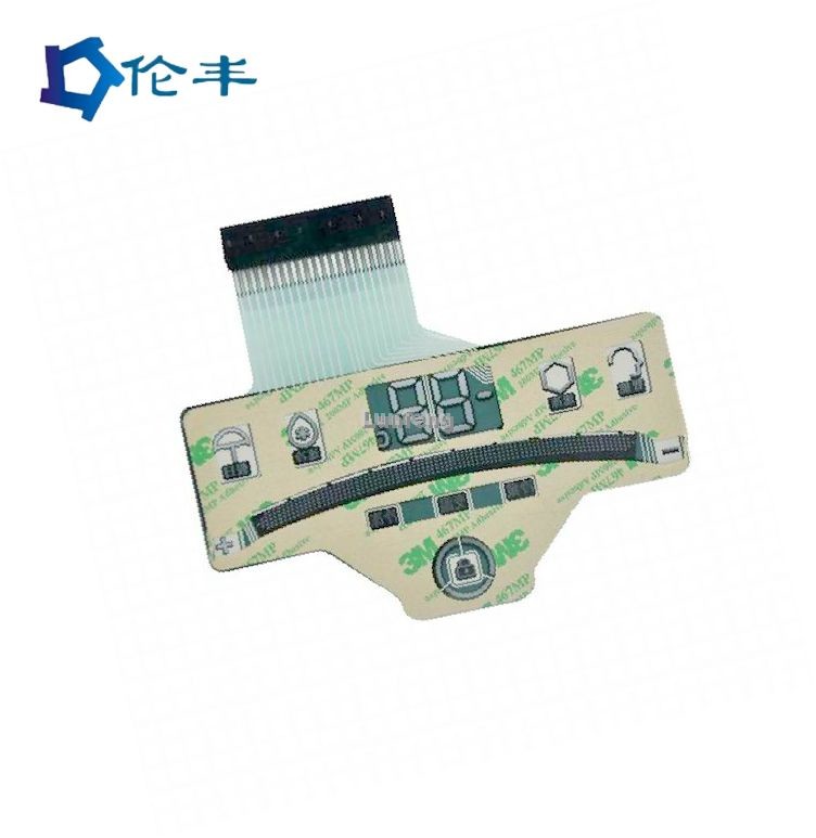 Capacitive Flexible Membrane Keypad Overlay 3M9080 Metal Dome Keyboard