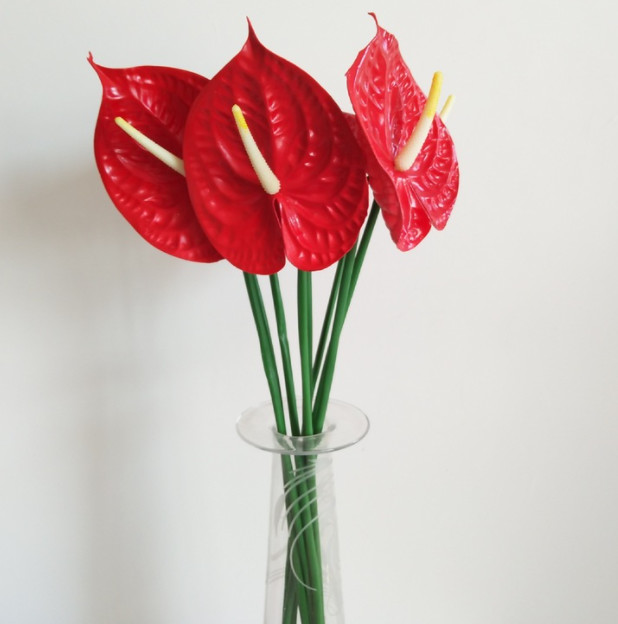 Height 100cm Green Artificial Anthurium Plant For Home Office Table Decoration