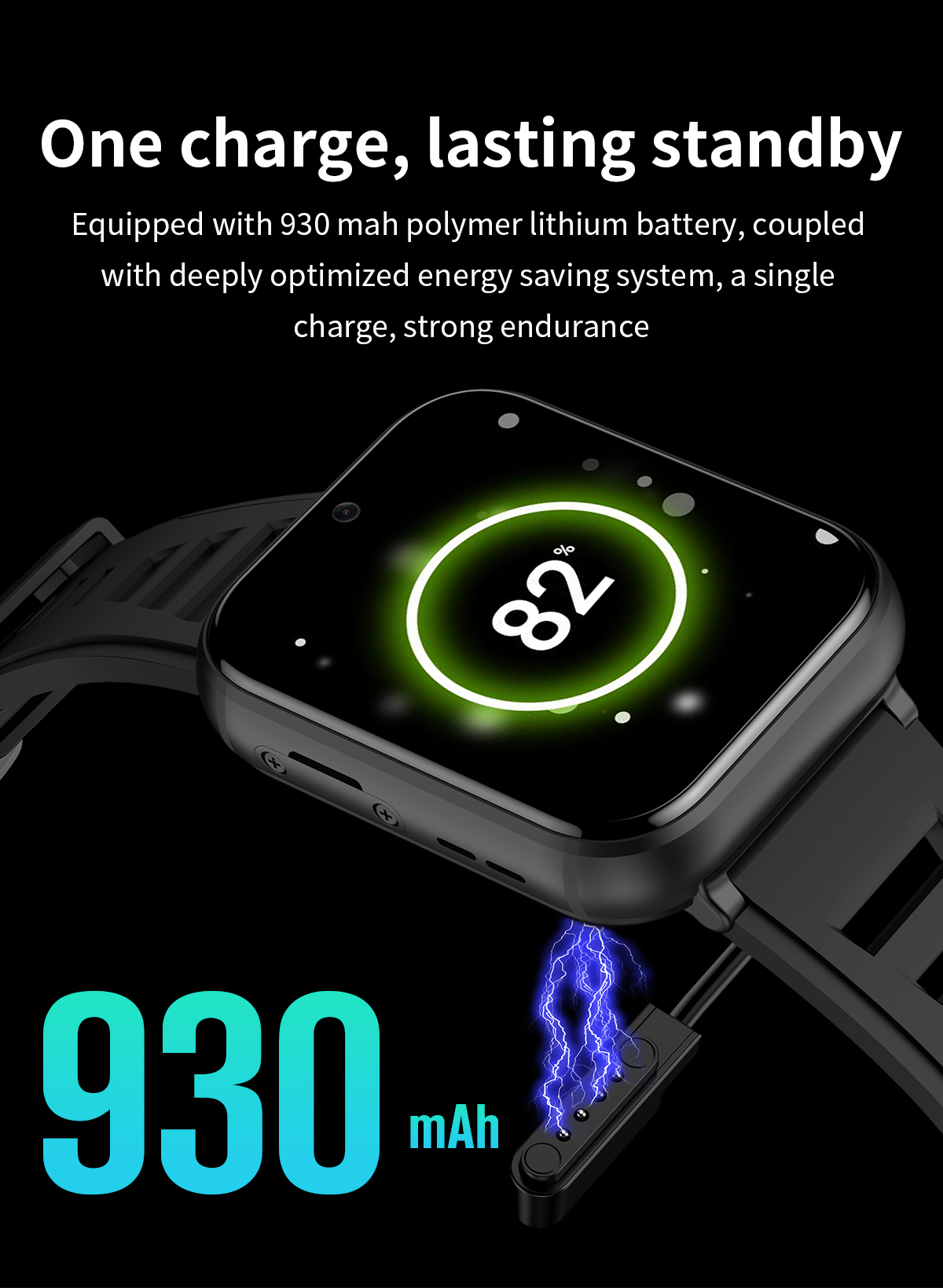 Q668 4G Smart Watch 1.99 Inch IPS Screen 930mAh Battery Android 9.0