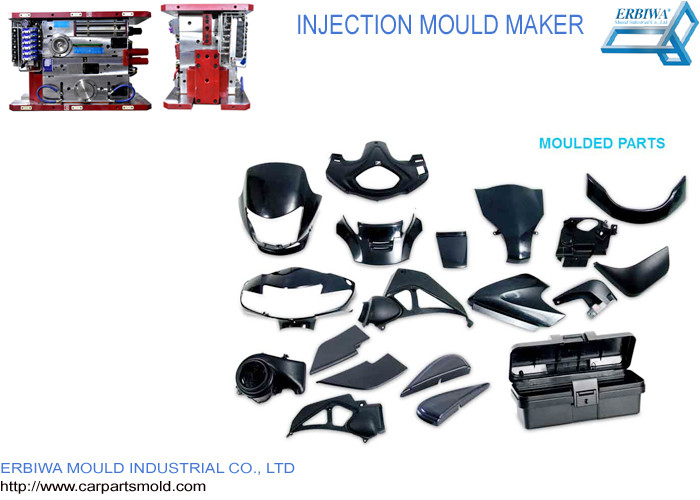 Plastic Injection Molds Auto Trim Molding Durable Hot Runner Standard Size