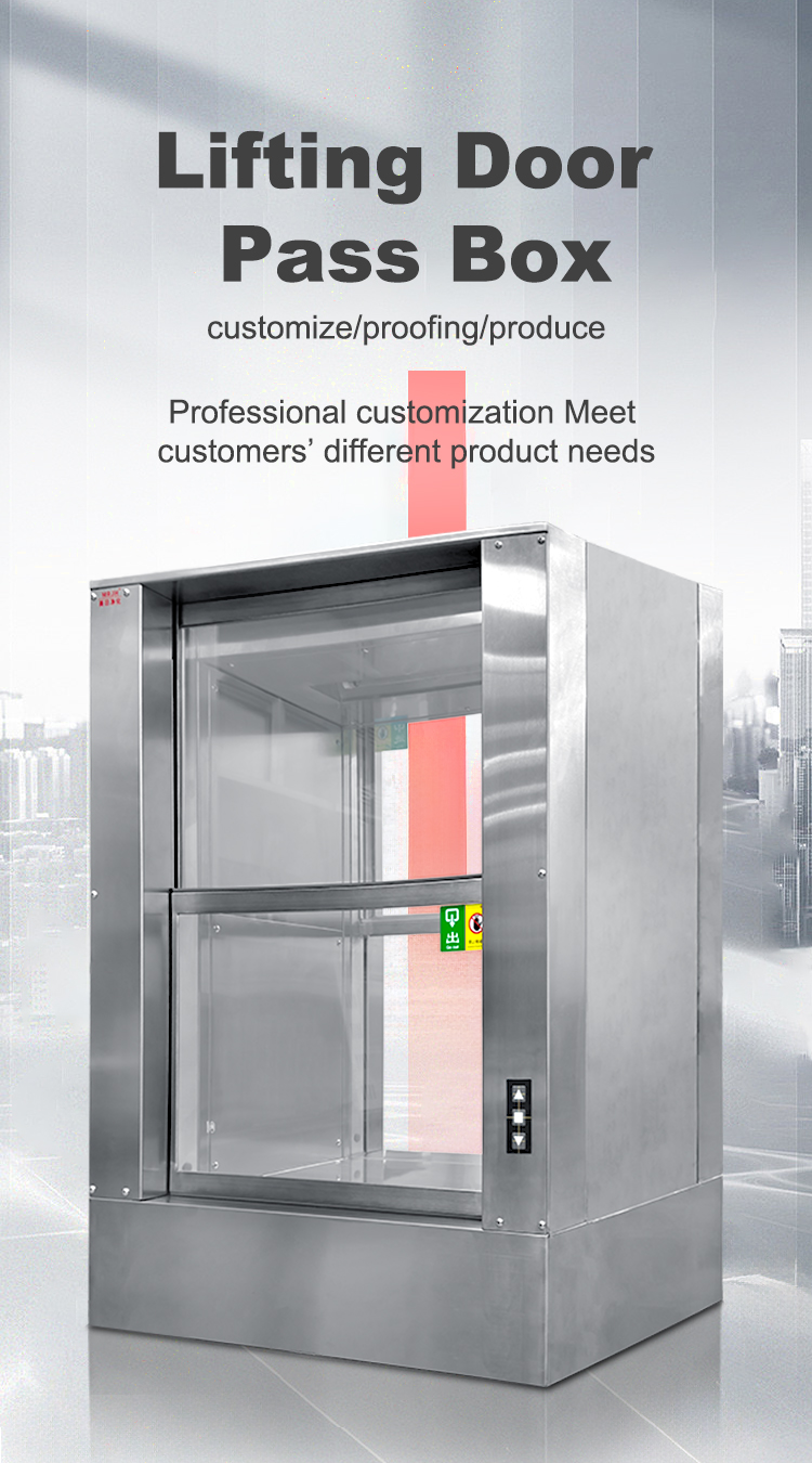 304 Stainless steel Customized lifting door/window pass through cabinet electrical pass through box pass box