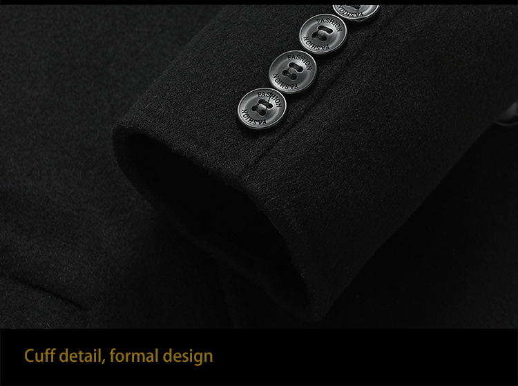 Sustainable and Grade Men's Double-Sided Cashmere Coat for Winter Business Casual