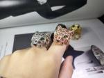 Gold Plated Leopard Diamond Ring 925 Silver Jewelry OEM