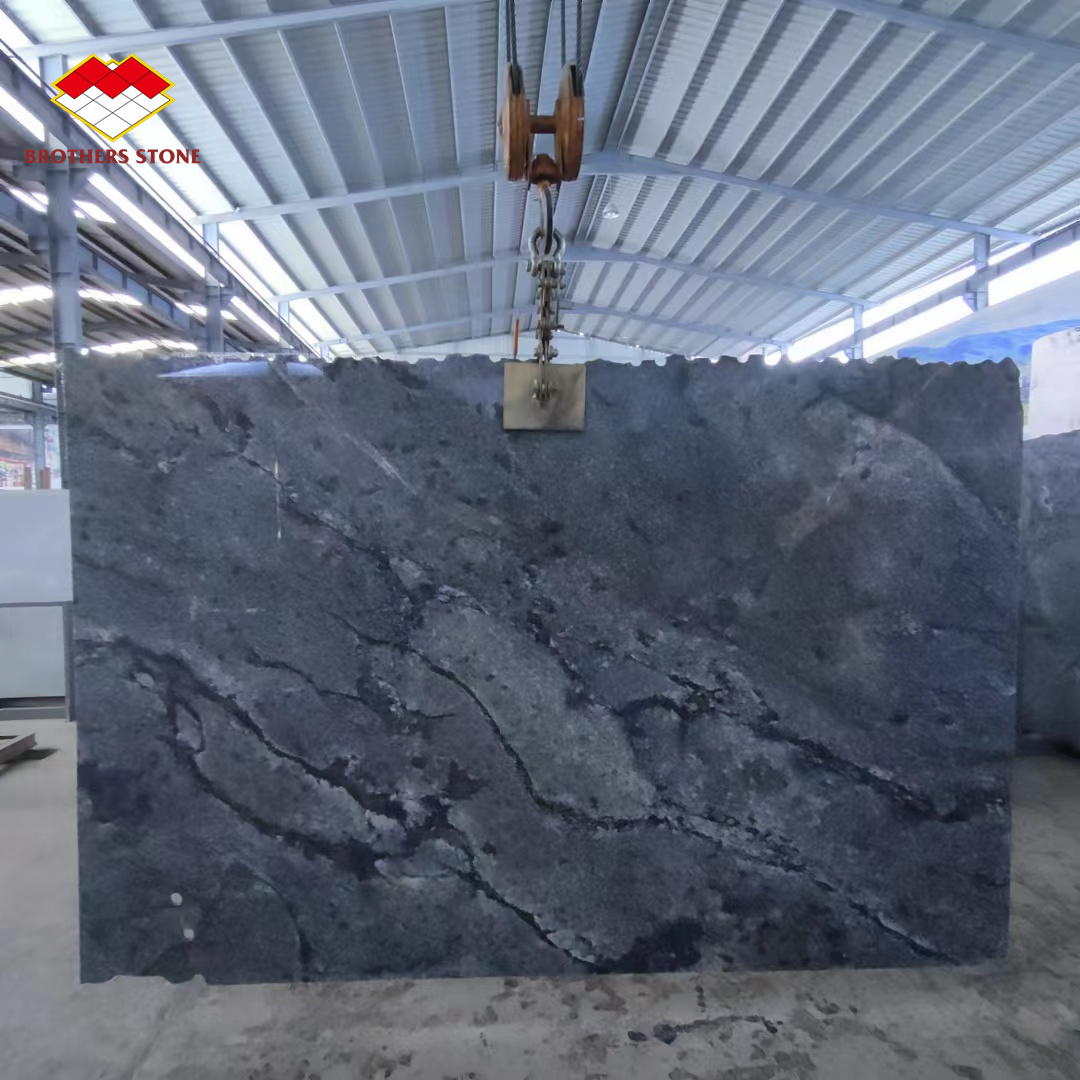 Modern Design Luxury Elegant Brazil Dream Sapphire Blue Stone Backlit Labradorite Blue Granite