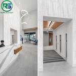 Environmental Friendly Linear Suspended Metal Ceiling 0.9mm White Aluminum