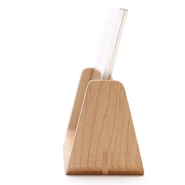 High Quality Simple Design U-Shape Wooden Photo Frame Base Business Card Menu Holder Display Stand