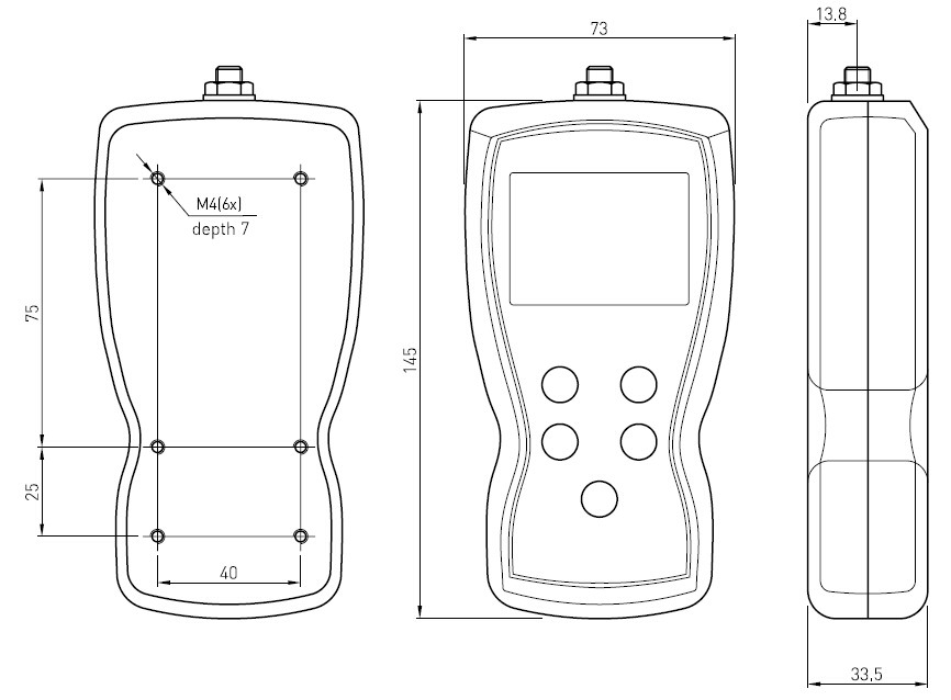 Handheld Digital Force Gauge Weight Indicator Load Cell , High Accuracy