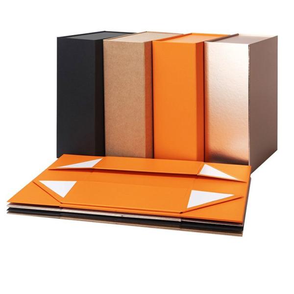 Foldable Magnetic Gift Box With Ribbon Rigid Cardboard Packaging Box For Perfume Soap Mug