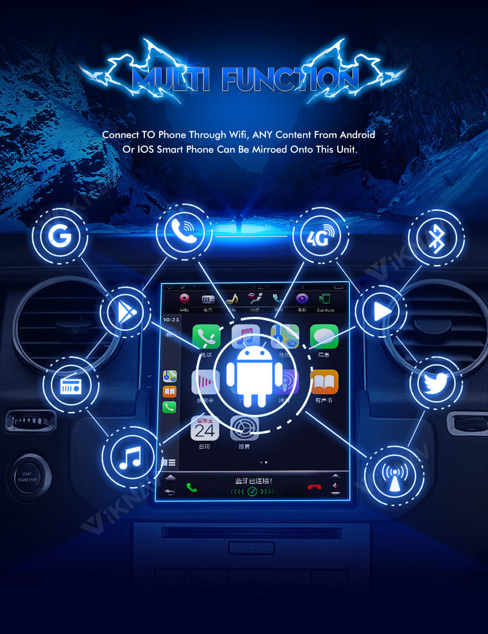 2009-2013 Range Rover L320 Sport Car AC Control Panel 10.4 Inch Android Radio full touch screen stereo