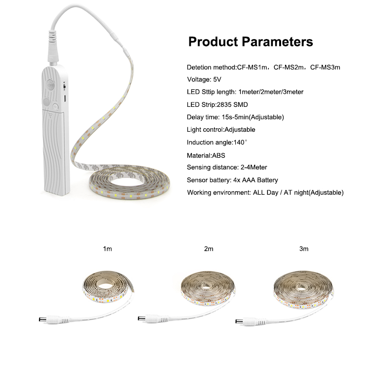 2000mm SMD2835 Wardrobe Led Strip With Sensor Warm White / Cold White