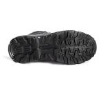 Black High Top Work Shoes Durable Leather Labor Footwear Standard Steel Toe