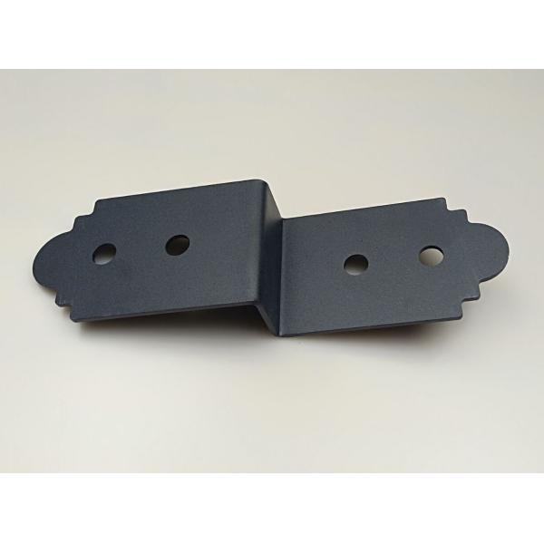 6" Post to Beam Support Heavy Duty Steel Black Z Bracket for Wood Shelves Fixing